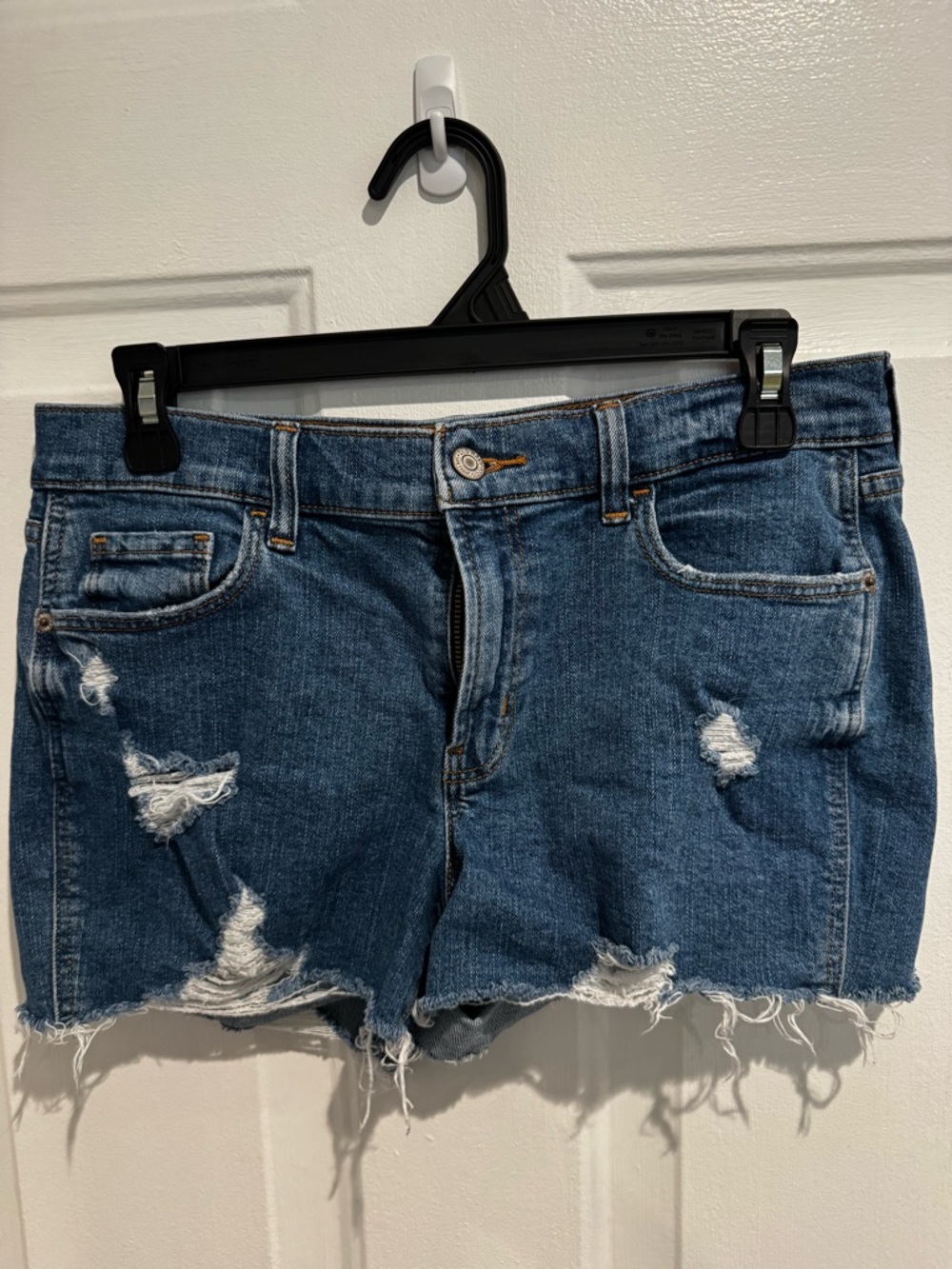 Old Navy Blue Distressed Denim Cutoff Shorts